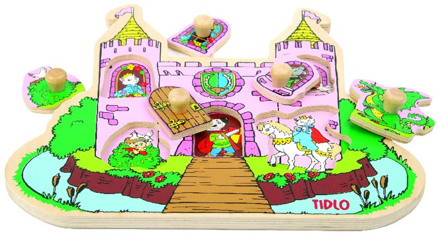 Princess Wooden Peg Puzzle