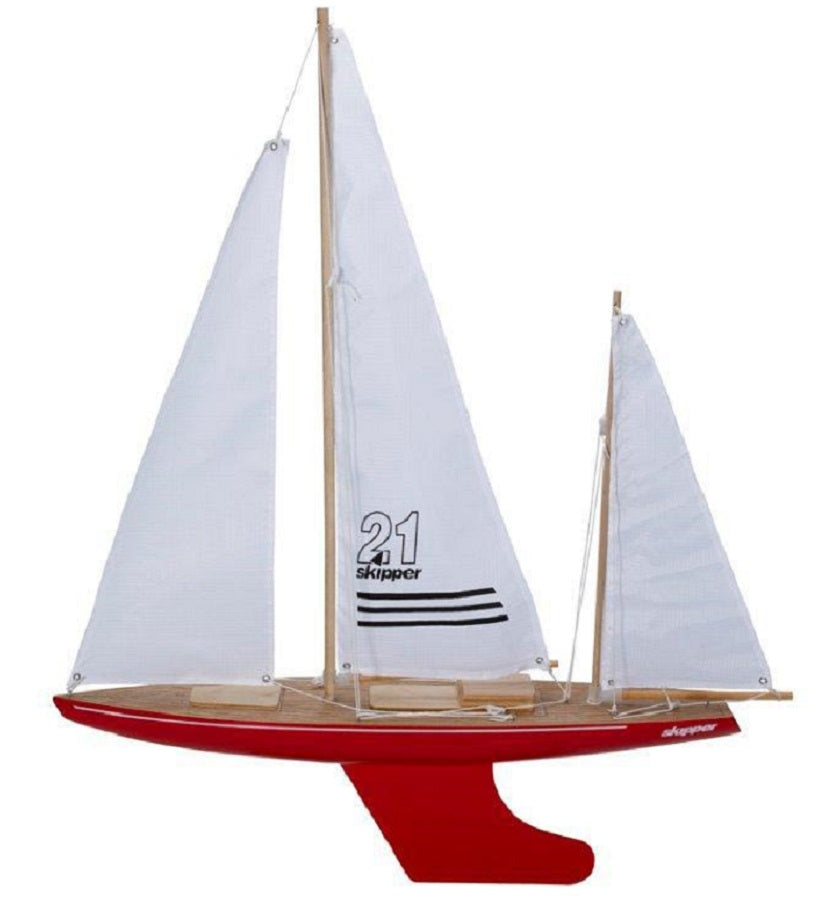 Bluewater 21 inch Pond Yacht - Red Hull