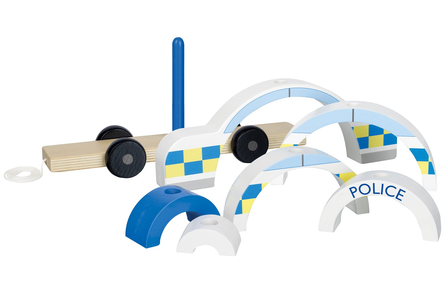 Pull Along Stacking Police Car