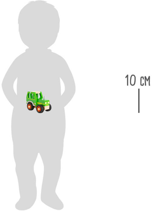 Green Tractor with Rubber Wheels