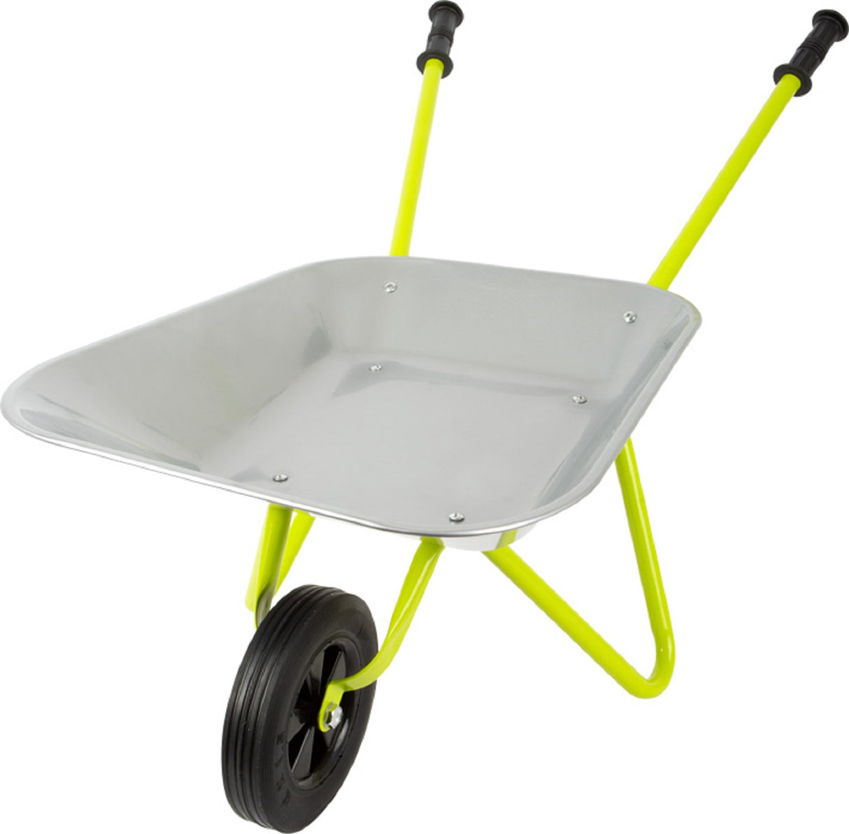 Childrens Silver Metal Wheelbarrow