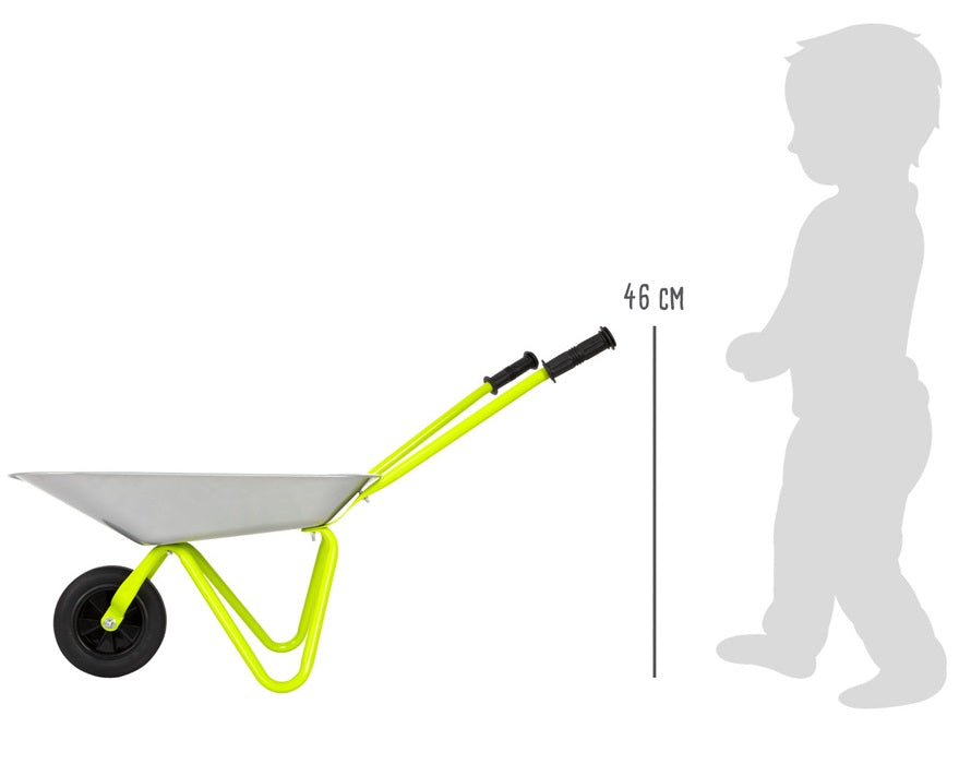 Childrens Silver Metal Wheelbarrow