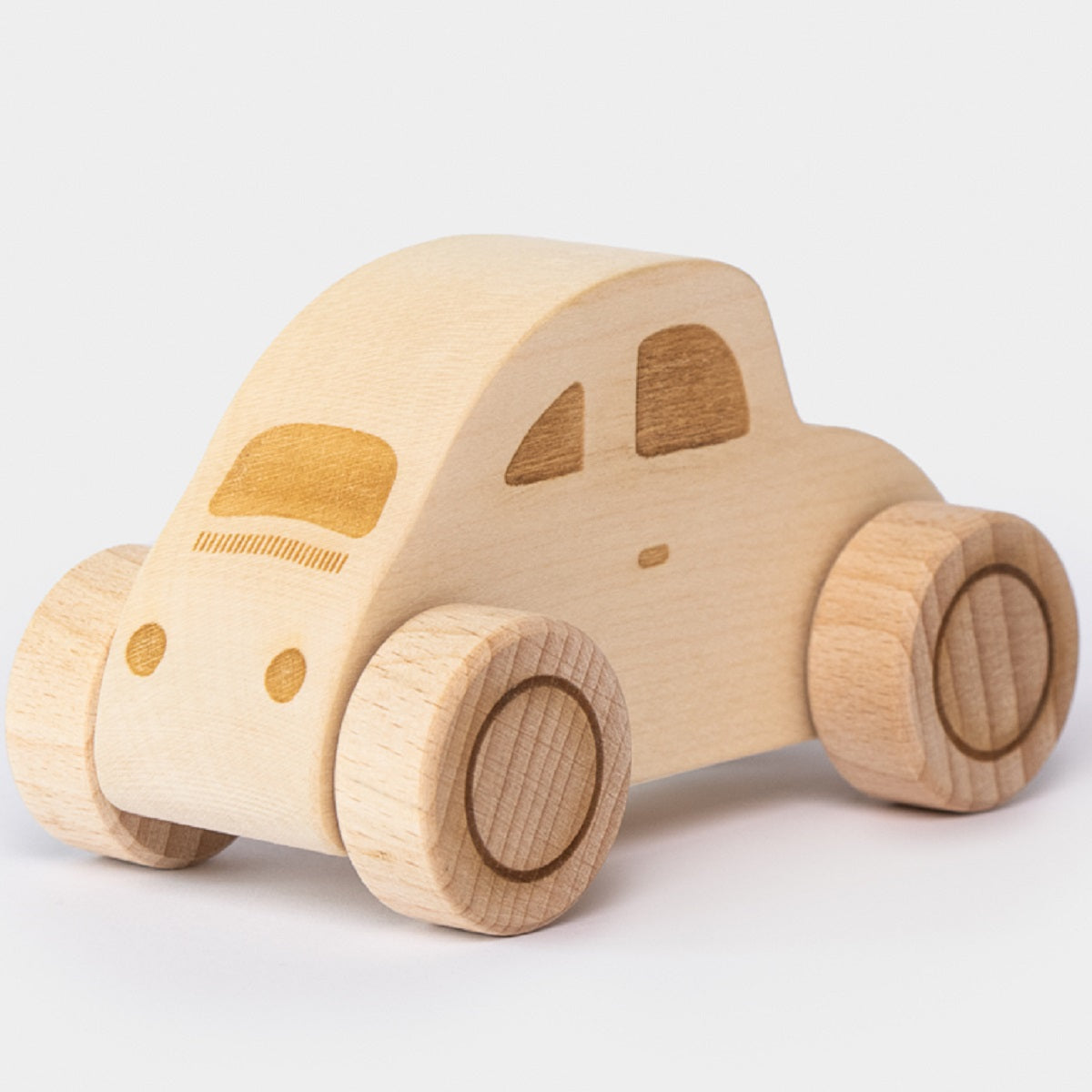 Wooden VW Beetle Car - Natural