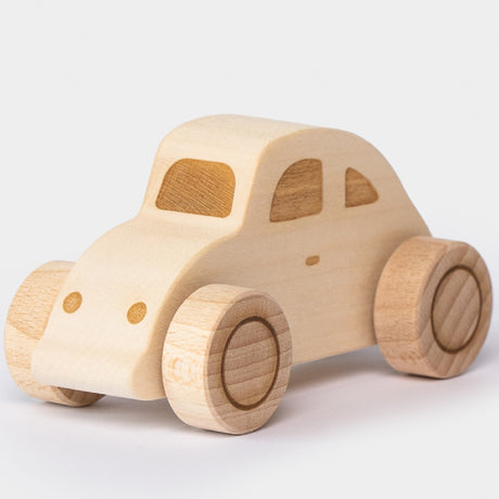 Wooden VW Beetle Car - Natural
