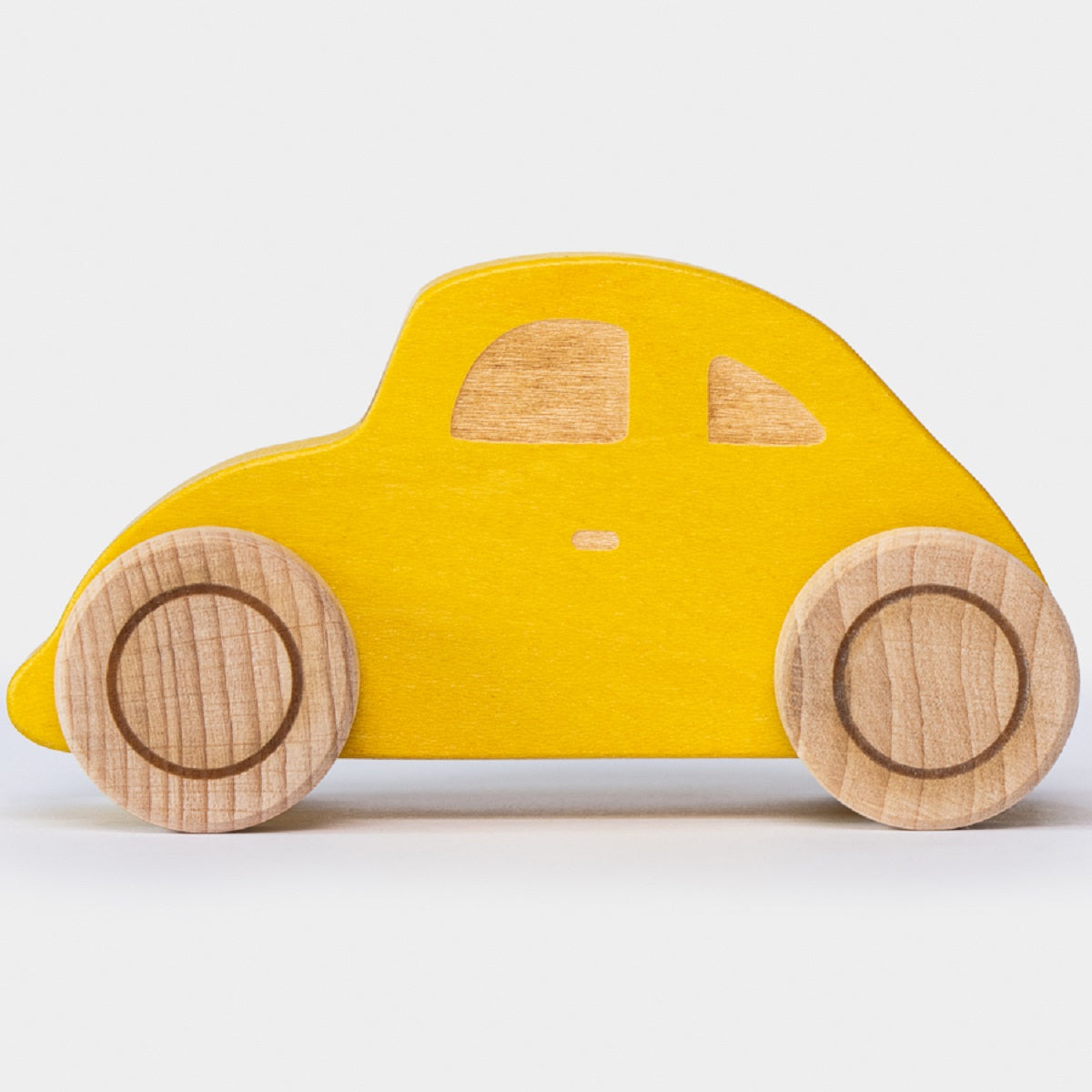 Wooden VW Beetle Car - Yellow