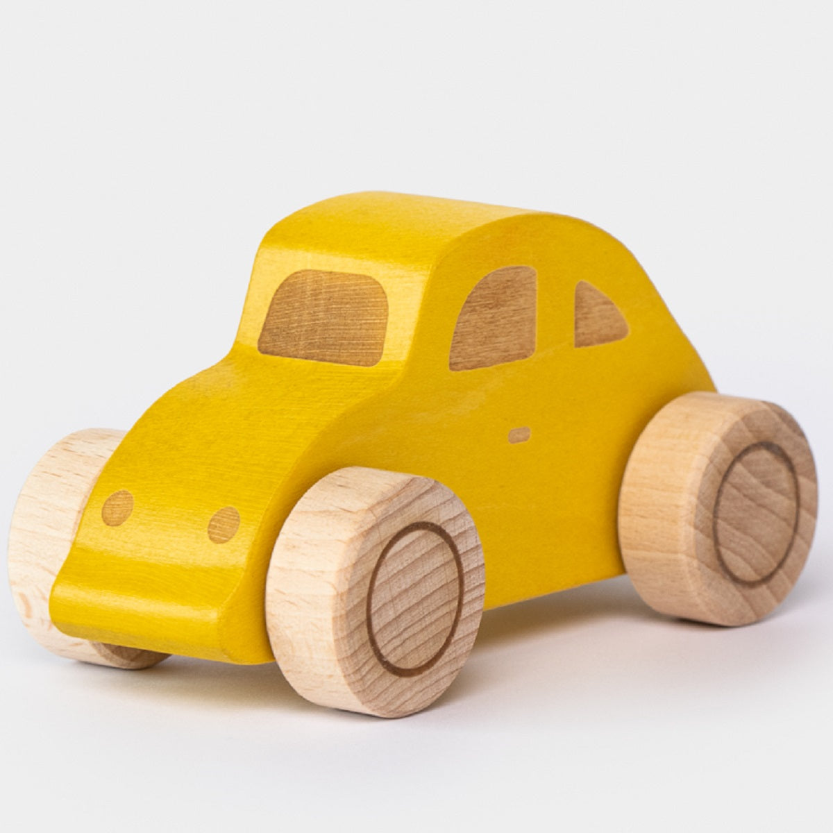 Wooden VW Beetle Car - Yellow