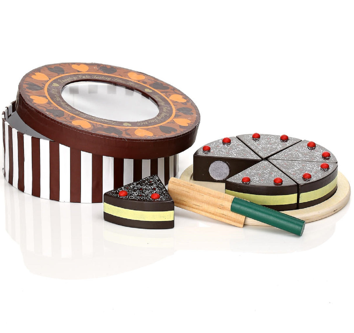 Slicing Chocolate Cake in a Box