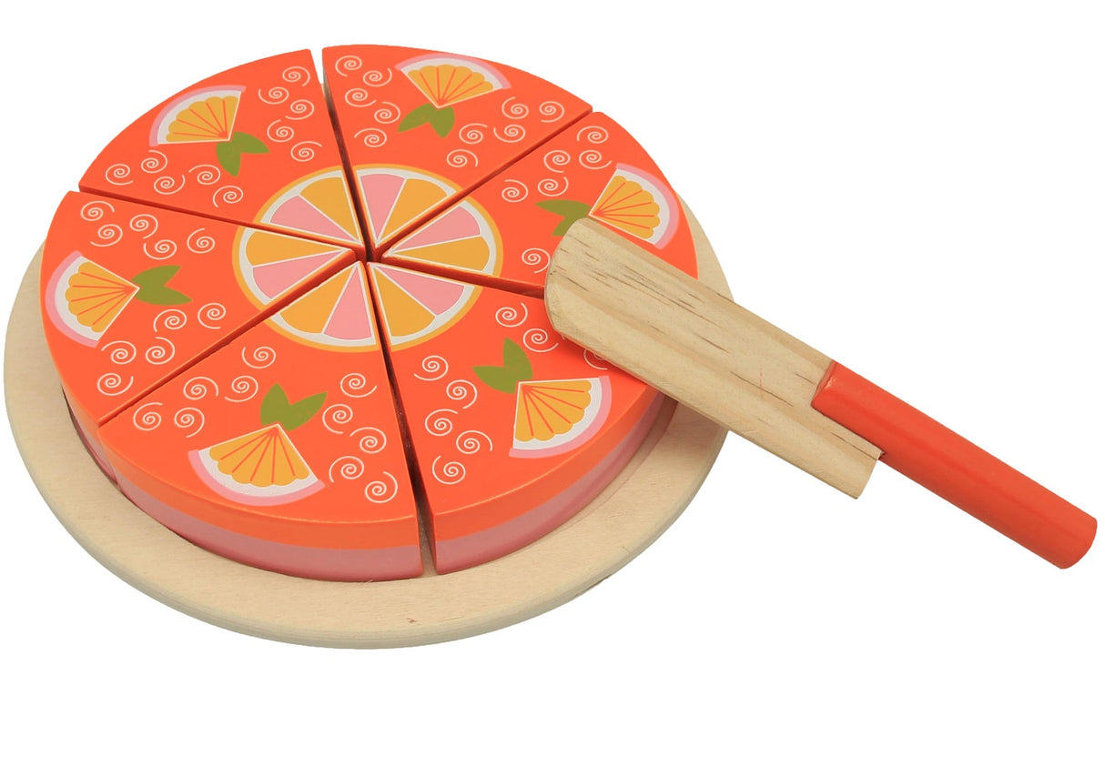 Slicing Orange Cake in a Box