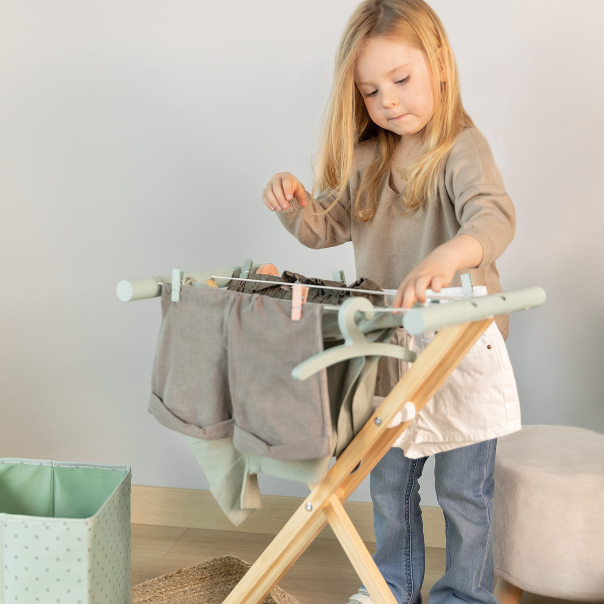 Wooden Toy Laundry Day Set