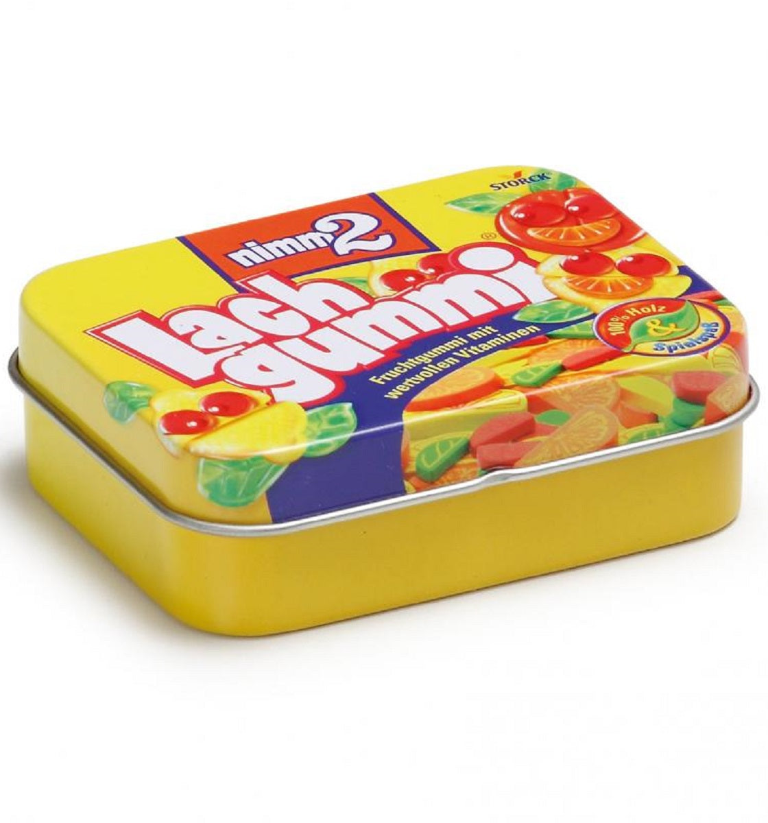 Tin of Wooden Lachgummi Fruit Slices