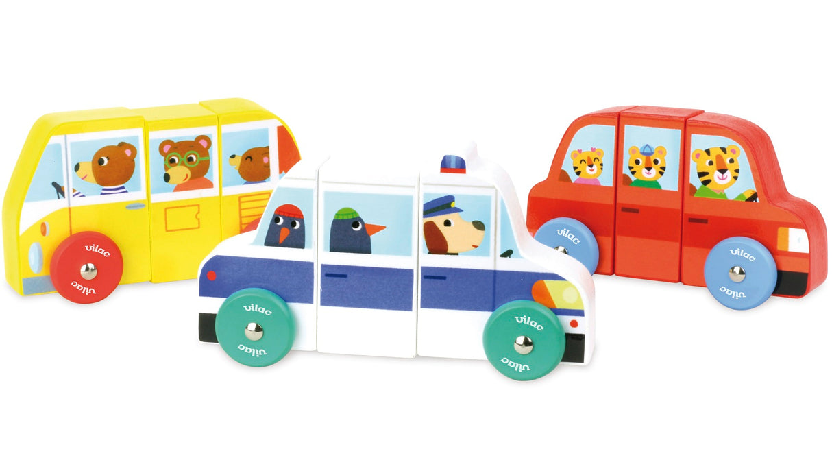 Magnetic Cars Puzzle Set