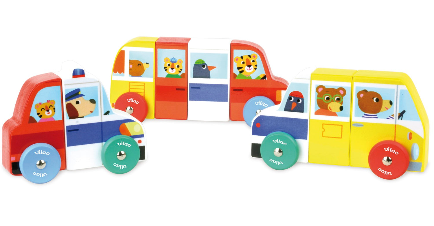 Magnetic Cars Puzzle Set