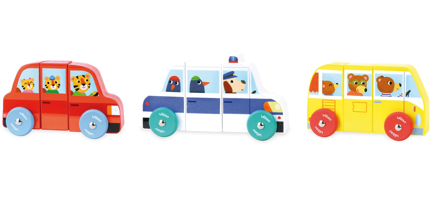 Magnetic Cars Puzzle Set