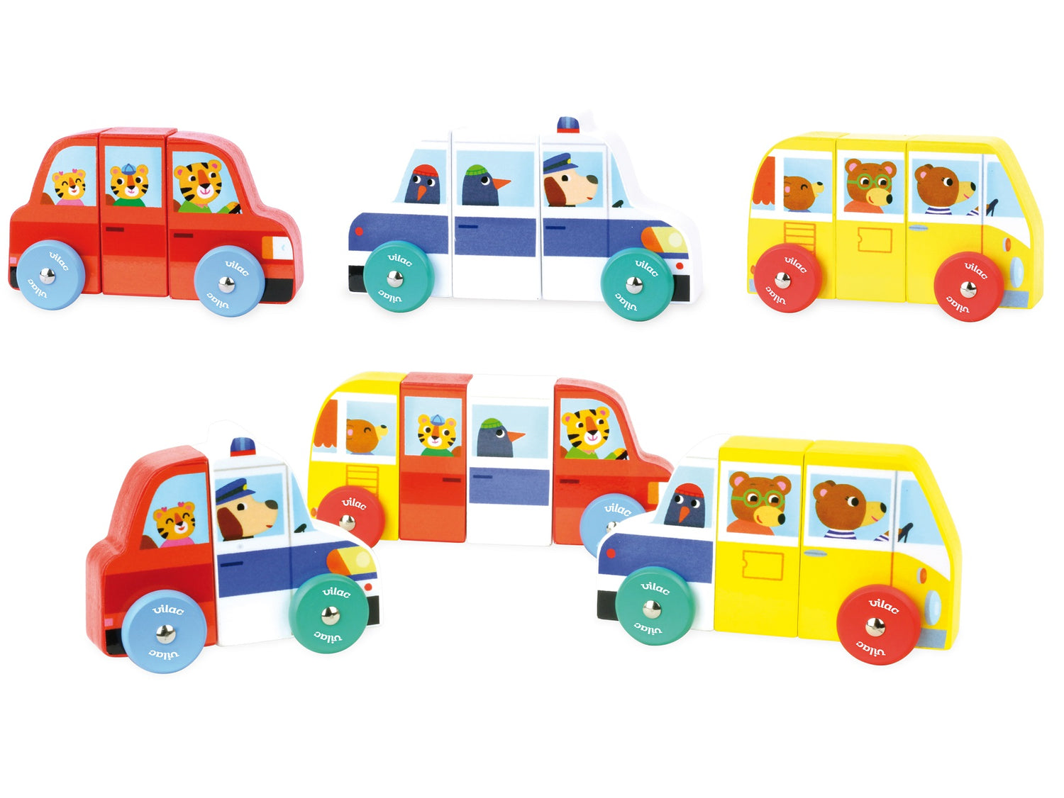 Magnetic Cars Puzzle Set