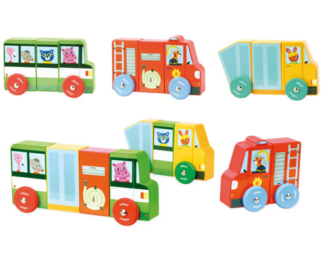 Magnetic Trucks Puzzle Set