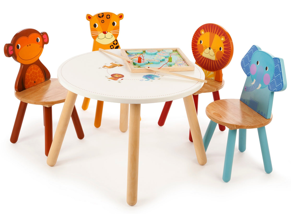 Safari Table and 4 Chairs Set