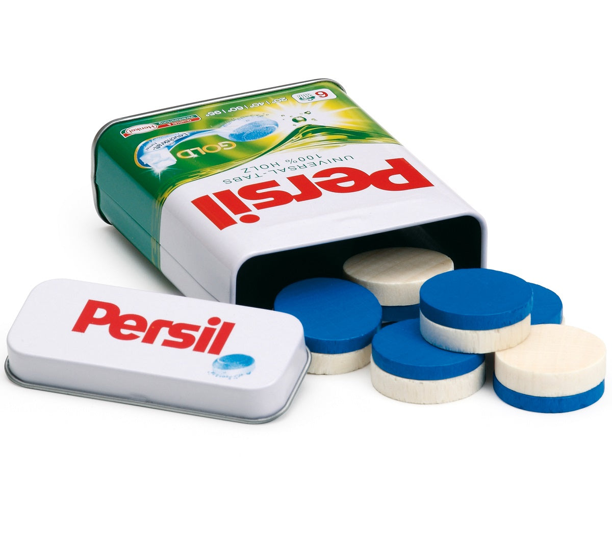 Tin of Wooden Persil Laundry Tablets