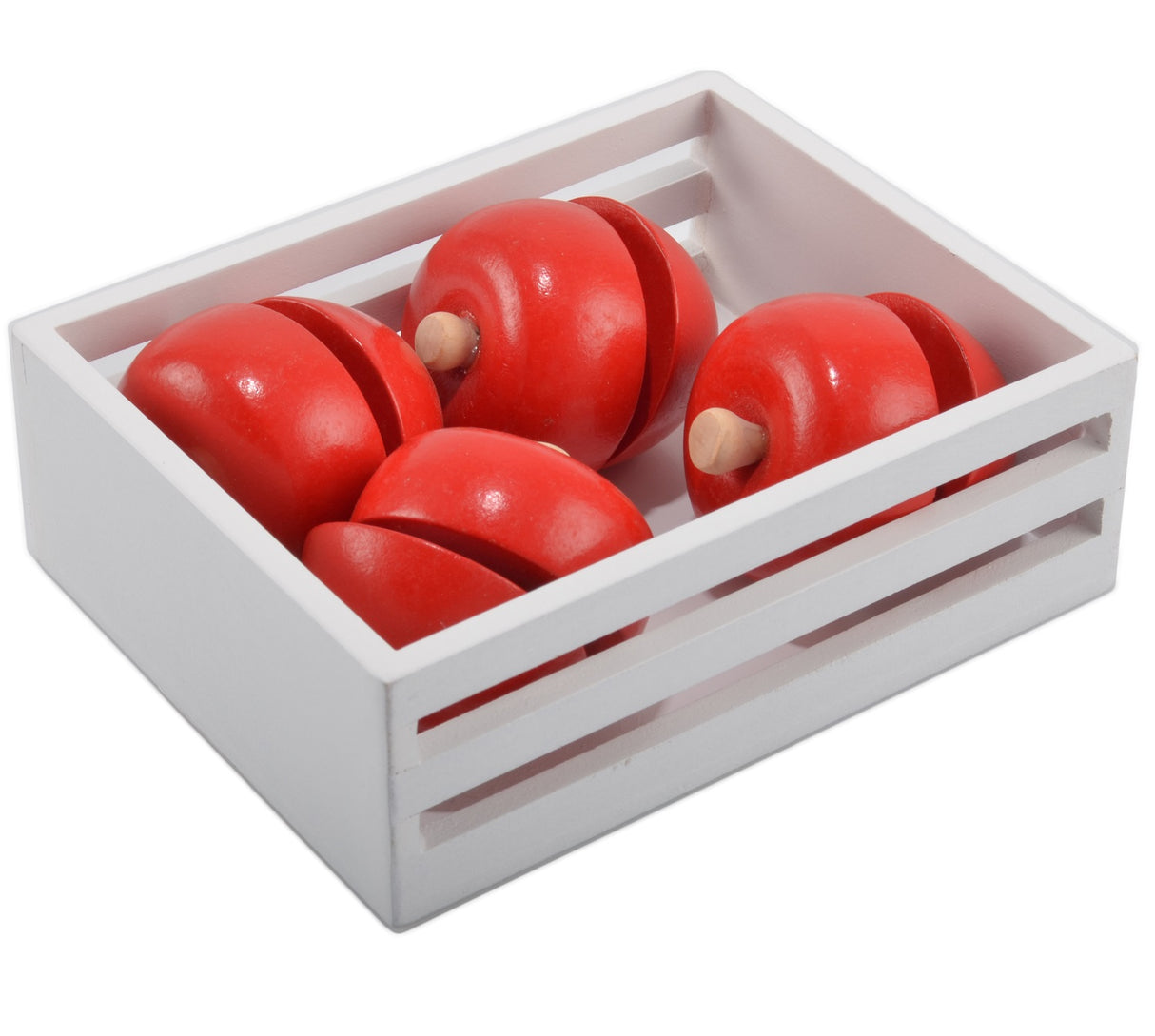 Crate of Wooden Apples