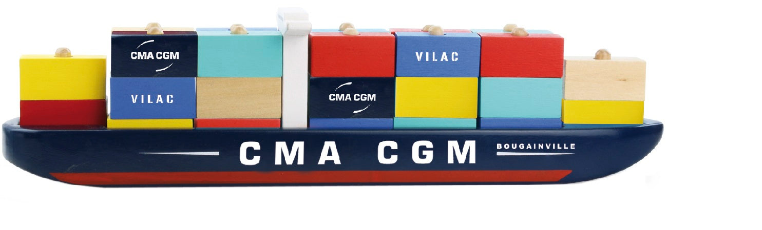 Stacking Wooden Container Ship 1