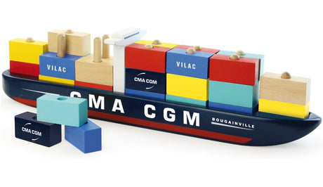 Stacking Wooden Container Ship