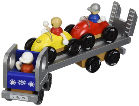 Wooden Pickup Truck and 2 Cars