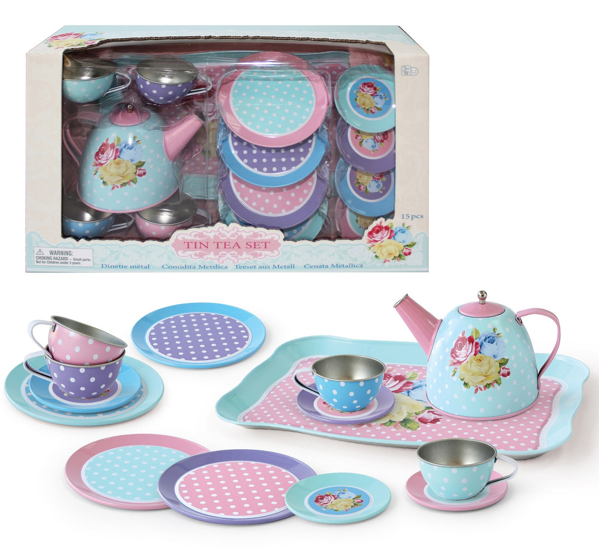 Rose Tea Set - 15 Pieces