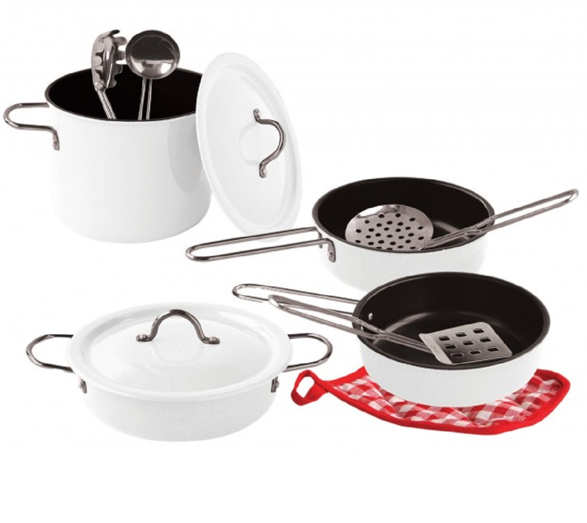 White Enamel Cookware Set