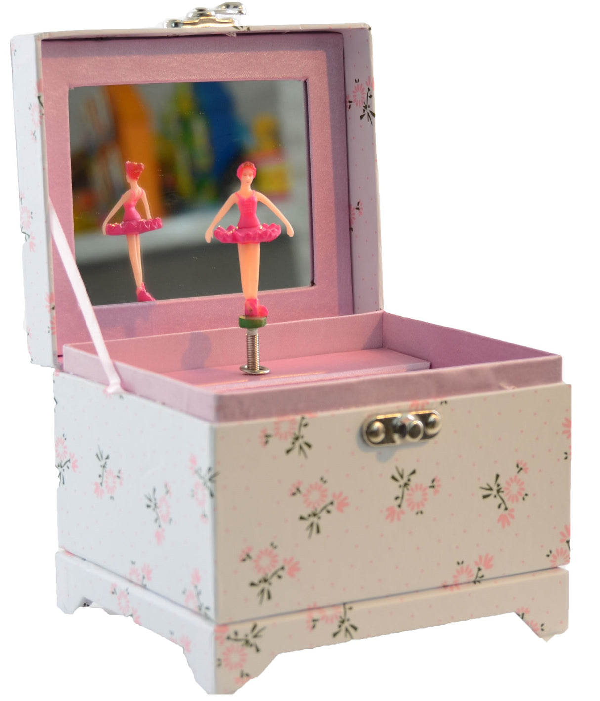 Floral Ballerina Musical Jewelry Box
