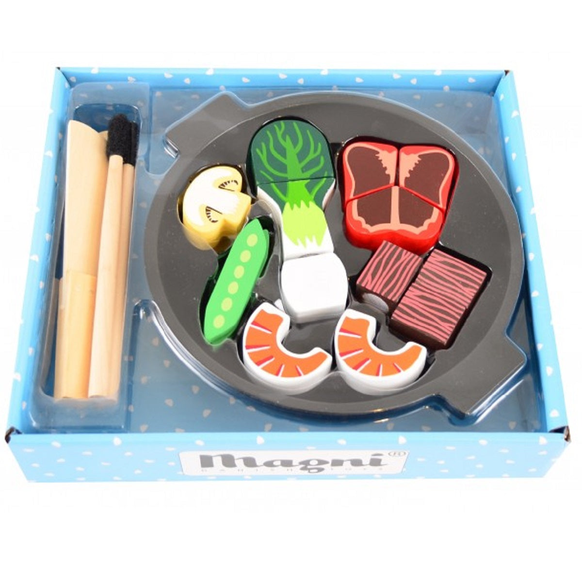 Wooden Wok Play Food Set