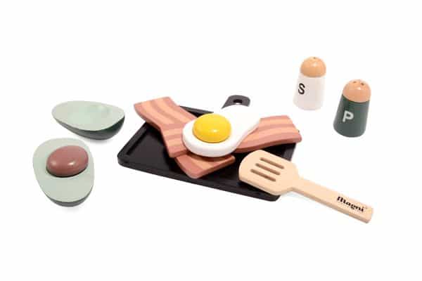 Wooden Bacon and Eggs Set