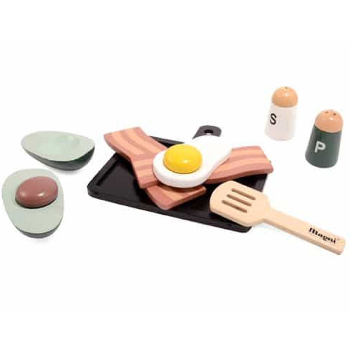 Wooden Bacon and Eggs Set
