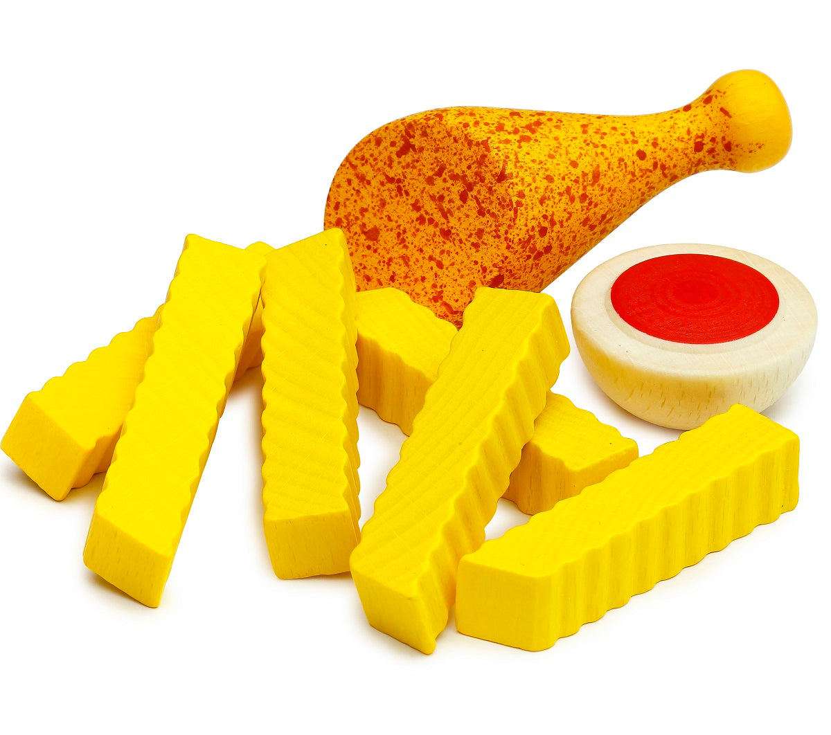 Tin of Wooden Chicken and Chips with Dip