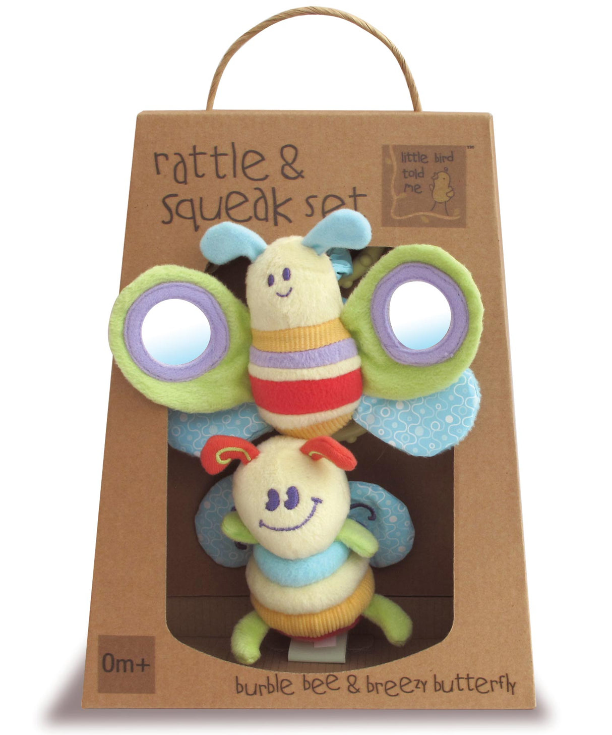Rattle and Squeak Set - Breezy Butterfly and Burble Bee
