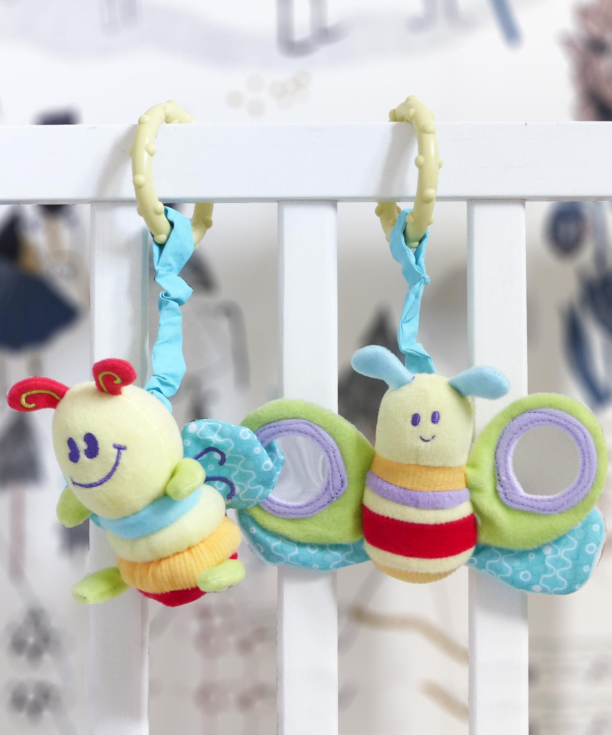 Rattle and Squeak Set - Breezy Butterfly and Burble Bee