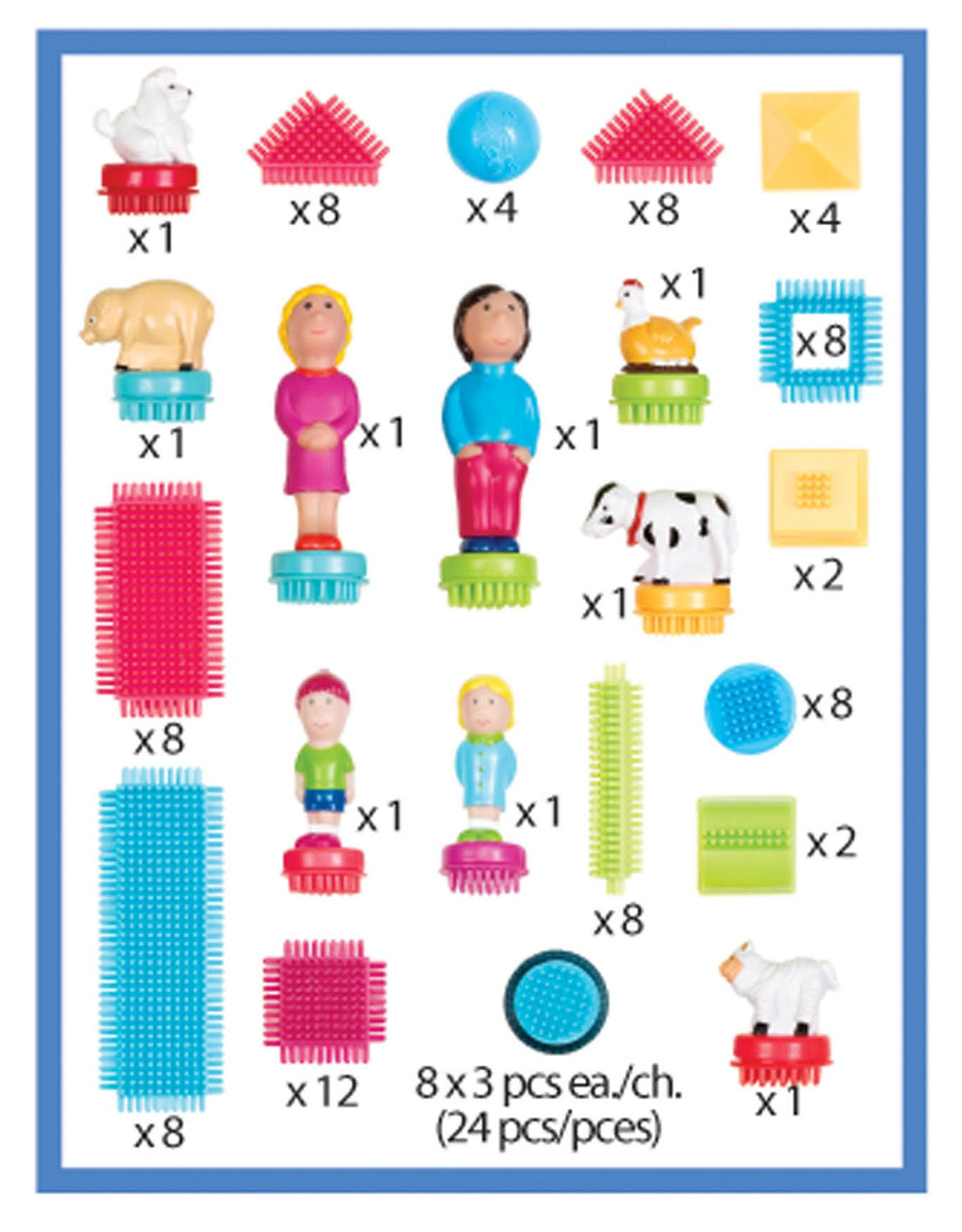 Bristle Blocks 113pc Deluxe Builder Case