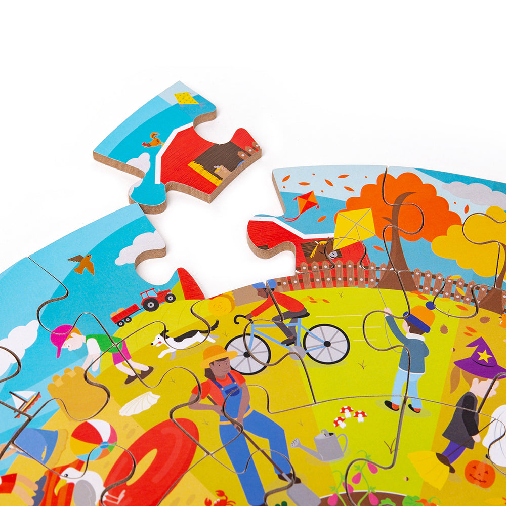 Seasonal Circular Floor Puzzle