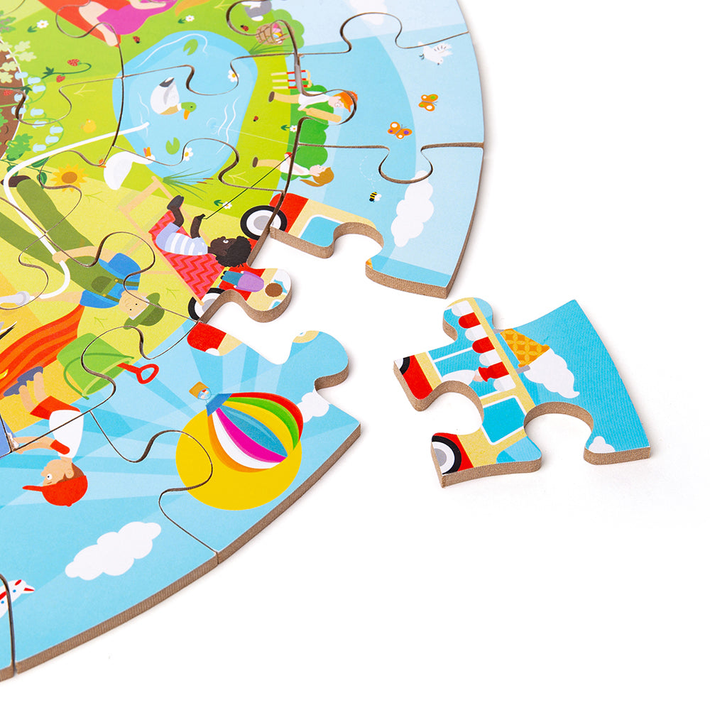 Seasonal Circular Floor Puzzle