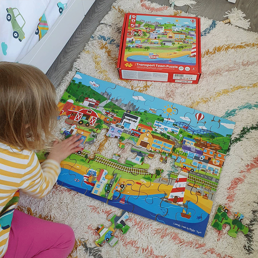 Transport Town Floor Puzzle