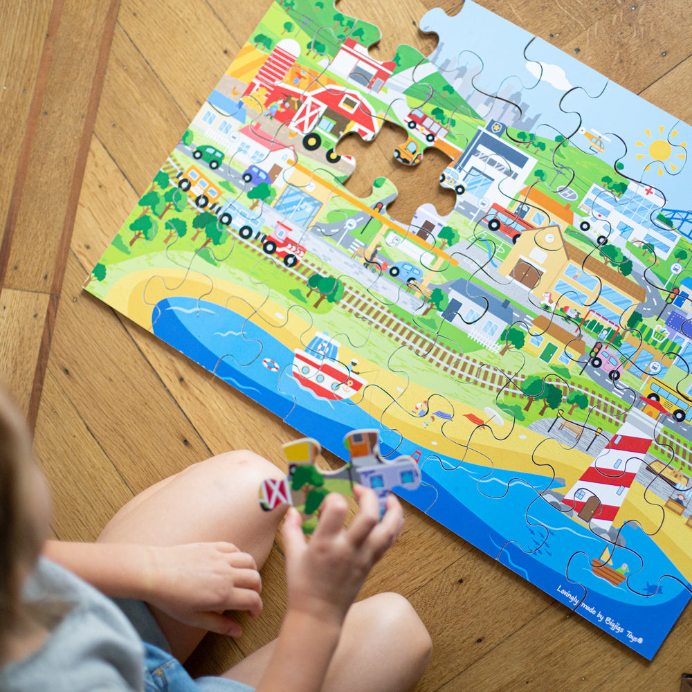 Transport Town Floor Puzzle