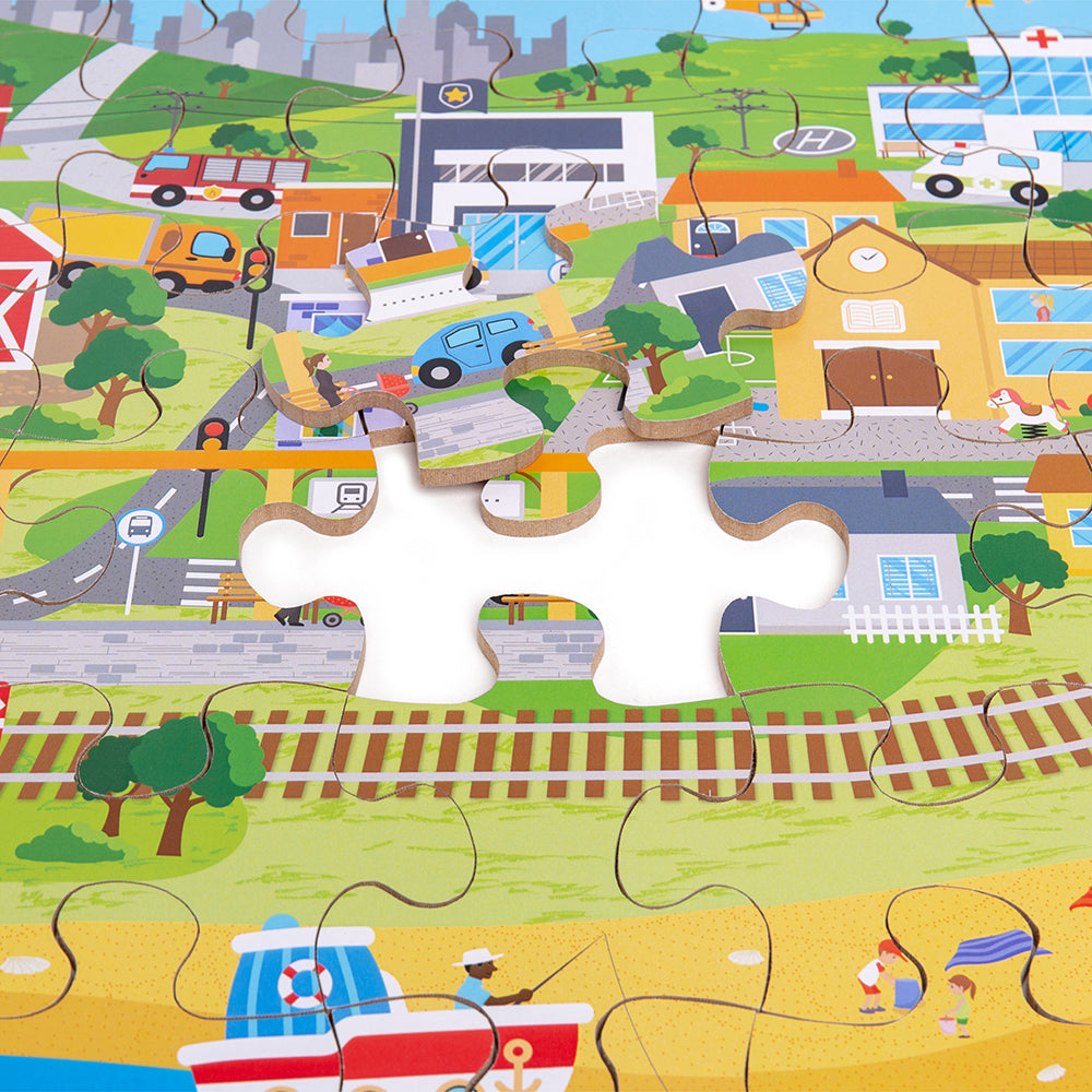 Transport Town Floor Puzzle
