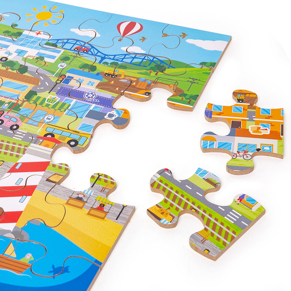 Transport Town Floor Puzzle