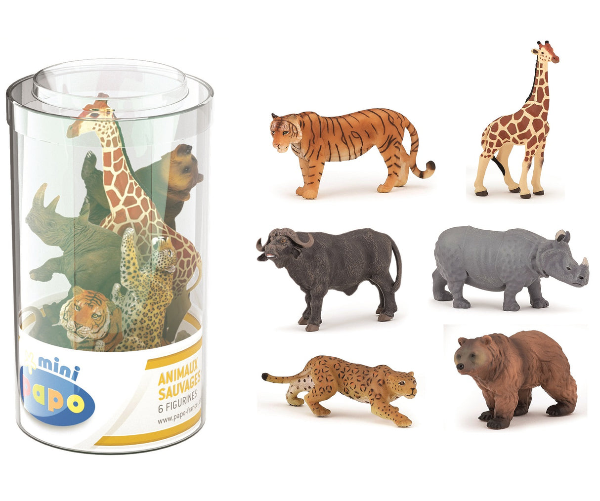 Wild Animal Kingdom Mini Tub Set 2 - 6 Pieces