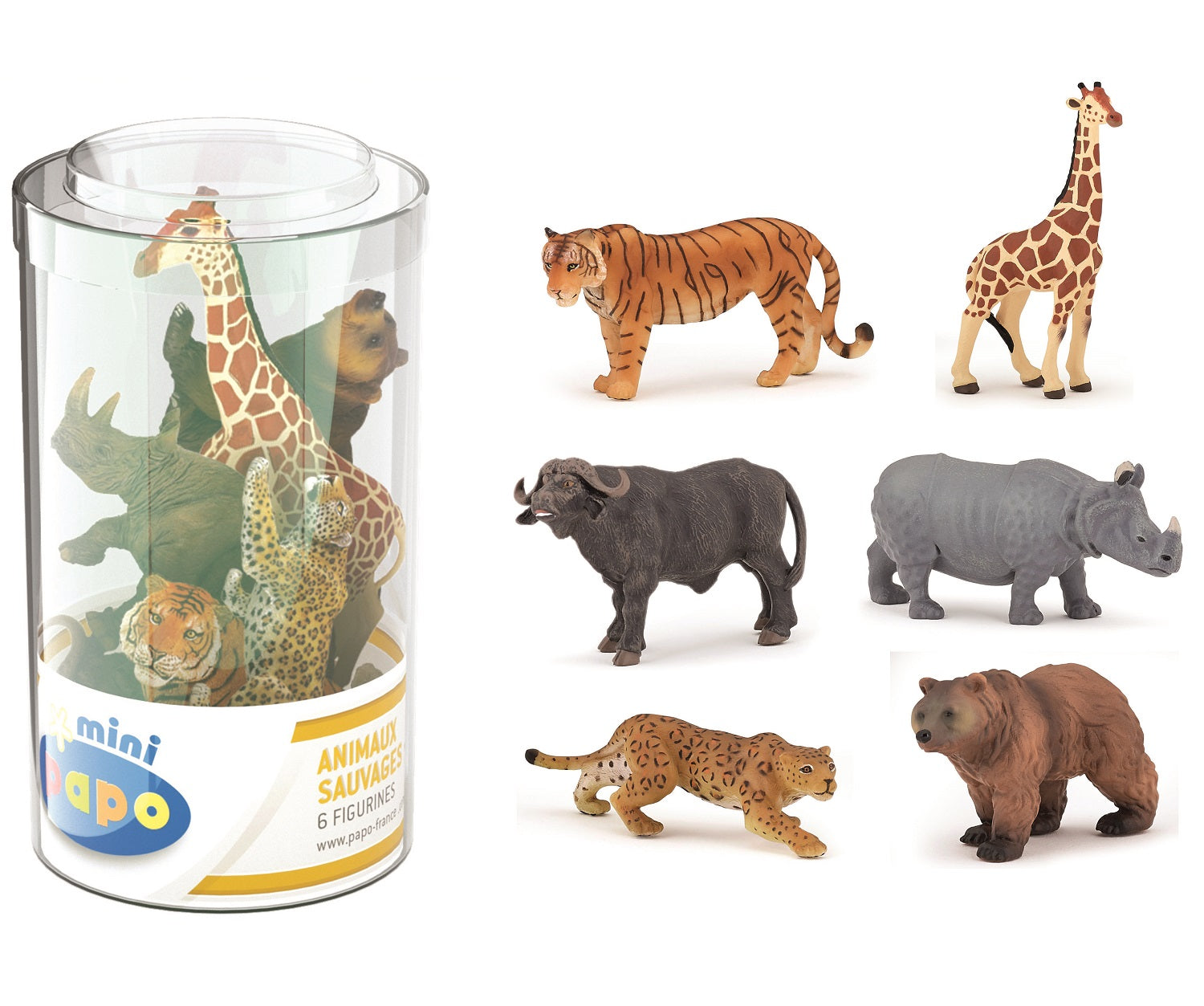 Wild Animal Kingdom Mini Tub Set 2 - 6 Pieces