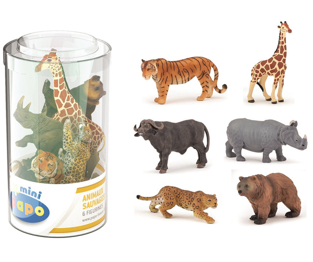 Wild Animal Kingdom Mini Tub Set 2 - 6 Pieces