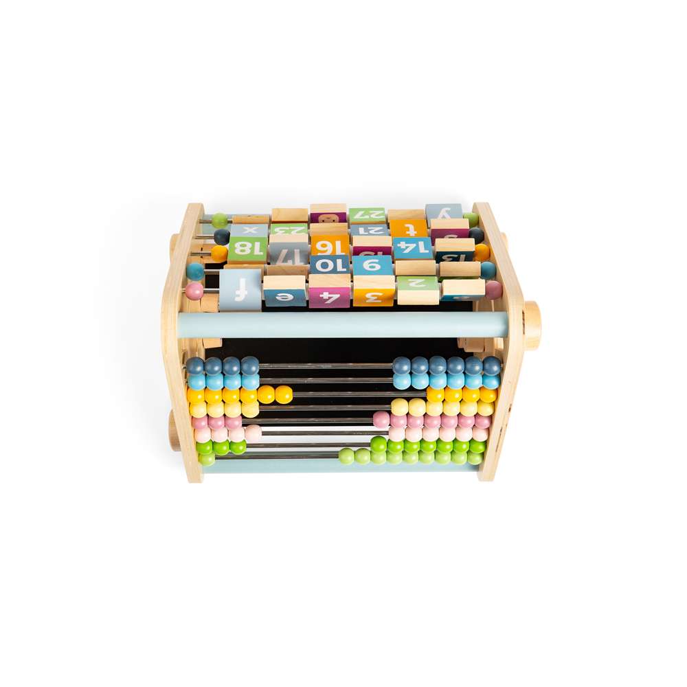 Bigjigs Toys Wooden Activity Centre with 5 Educational Sides and No Detachable Pieces 12 Months Plus