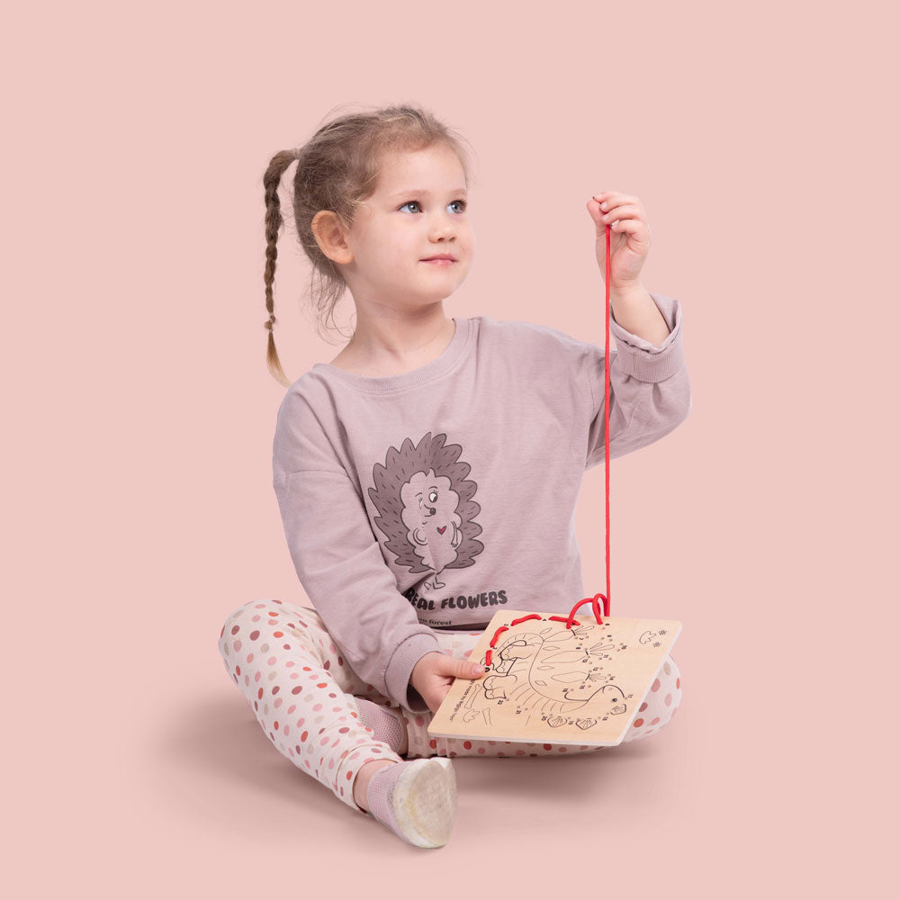 Lacing by Numbers - Dinosaur