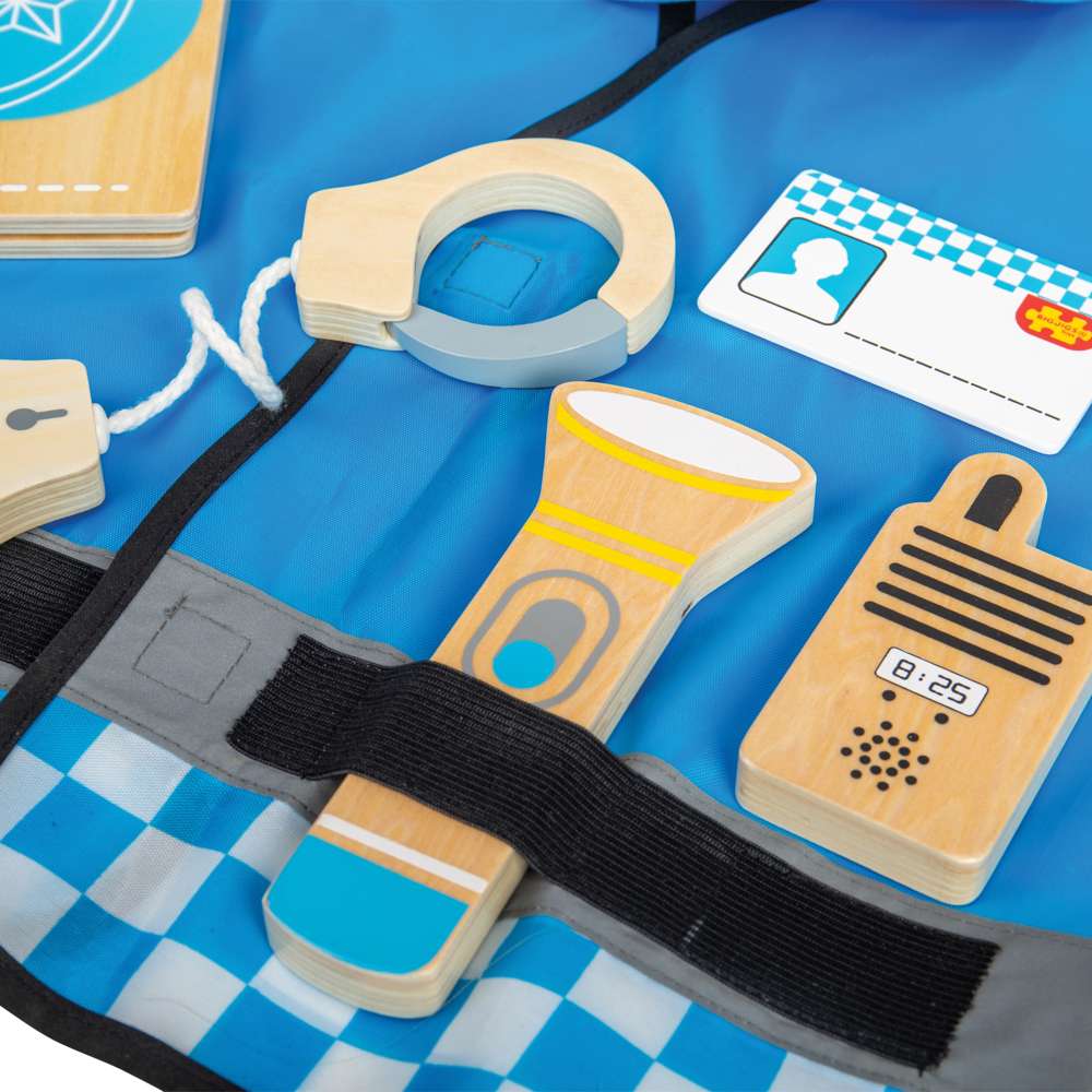 Bigjigs Toys Police Officer Kids Fancy Dress Costume with Accessories ages 3-5 Years
