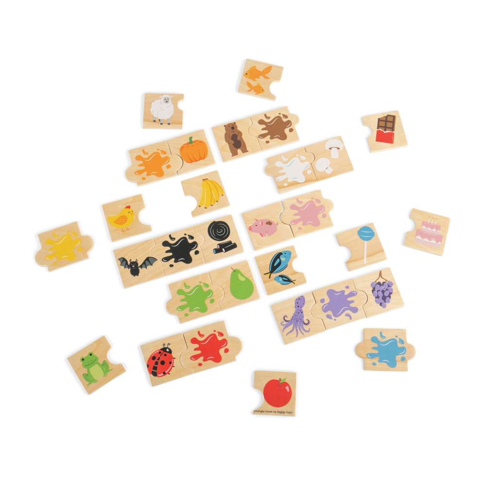 Bigjigs Toys Colour Splash Match Wooden Educational Colour Matching Puzzle 30 Pieces