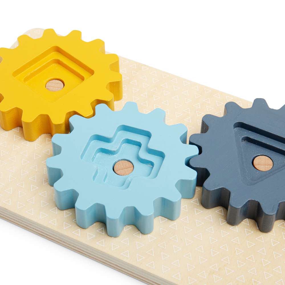 Bigjigs Toys Arctic Cog Puzzle Wooden Shape Sorter and Silicone Educational Toy for 12 Months Plus