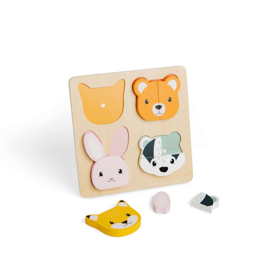Bigjigs Toys Woodland Counting Wooden Puzzle Educational Toy for Toddlers 12 Months Plus 10 Pieces